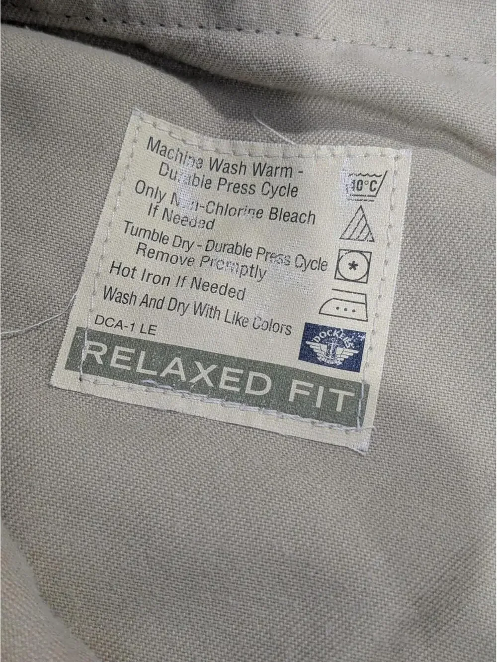 Dockers Khakis Men’s Cotton Chinos, Blue, W32 L30, Relaxed Fit, Vintage 1990's